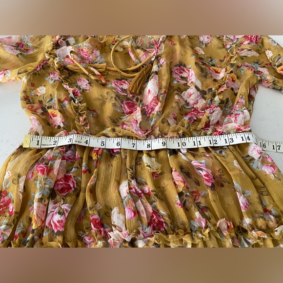 O.P.T x Anthropologie Felicity Tiered Midi Dress: Size Small - Picture 10 of 11